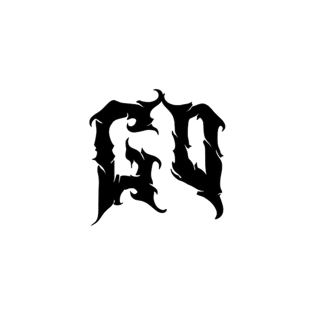 GO monograma logo diseño carta texto nombre símbolo monocromo logotipo alfabeto carácter simple logo