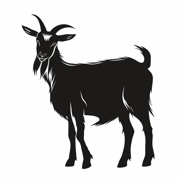 Goat_animal_silhouette_vector_ilustración