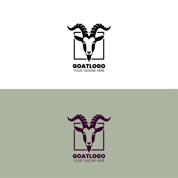 Goat Head Logo with Square Frame