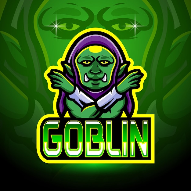 Goblin esport logo diseño de mascota