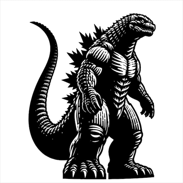 Vector godzilla svg (en inglés)