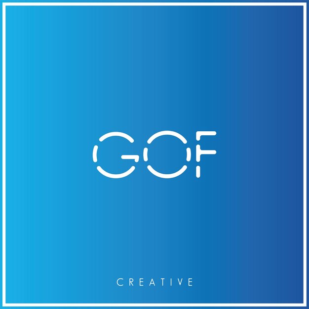 GOF Premium Vector último diseño de logotipo diseño creativo logotipo vector ilustración monograma logotipo mínimo