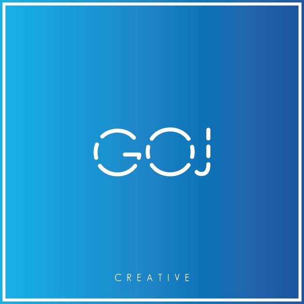 GOJ Premium Vector último diseño de logotipo diseño creativo logotipo vector ilustración monograma logotipo mínimo