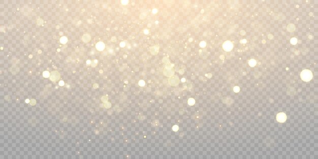 Golden Bokeh Light Overlay