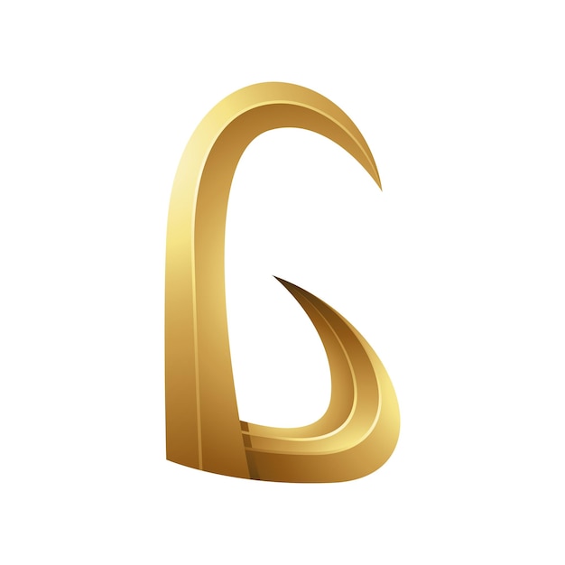Golden Hornlike letra G sobre un fondo blanco.