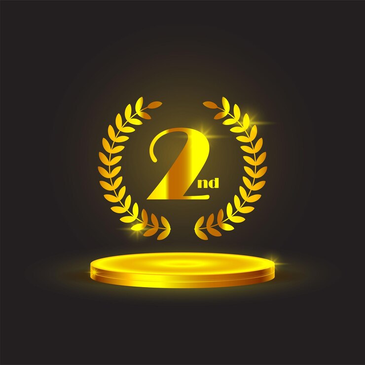 Vector golden no 1 2 3 4 con podio brillante para la publicación de redes sociales de la competencia de posiciones de premio
