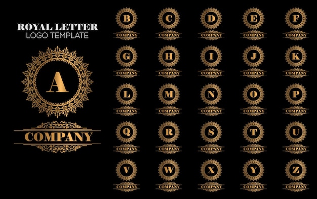 Golden Royal Luxury Logo plantilla Vector