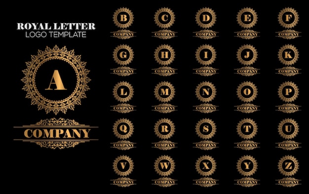 Golden royal luxury logo plantilla vector