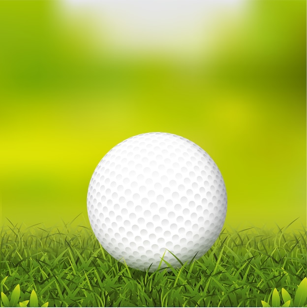 Vector golf ball vector concept golf tournament world