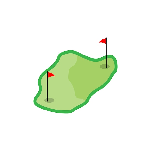 Golf Logo Design Design Vector Golf Ball y Golf Club Torneo Ilustración Plantilla