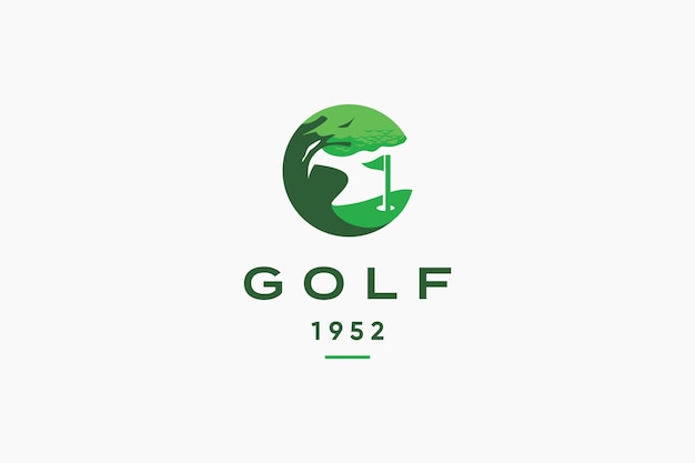 Golf con logotipo de árbol premium