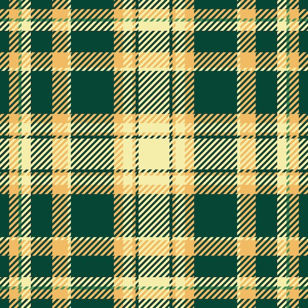 Golfo a cuadros comprobación de textura paisaje tela de tartan textil manta sin costuras patrón de fondo vectorial en colores oscuros y ámbar