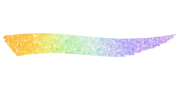 Golpe de pintura con gradiente de arco iris Golpe de pincel con brillo multicolor Fondo de arco Iris de colores