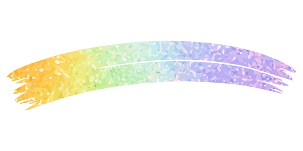 Golpe de pintura con gradiente de arco iris Golpe de pincel con brillo multicolor Fondo de arco Iris de colores