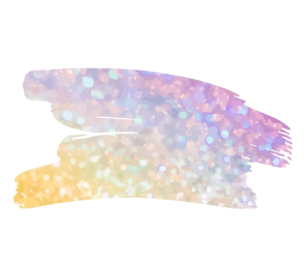 Golpe de pintura con gradiente de arco iris Golpe de pincel con brillo multicolor Fondo de arco Iris de colores