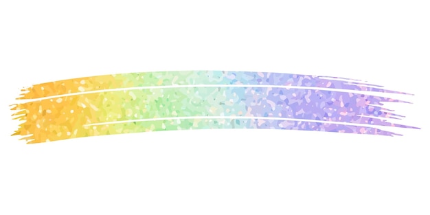 Golpe de pintura con gradiente de arco iris Golpe de pincel con brillo multicolor Fondo de arco Iris de colores