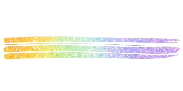 Golpe de pintura con gradiente de arco iris Golpe de pincel con brillo multicolor Fondo de arco Iris de colores