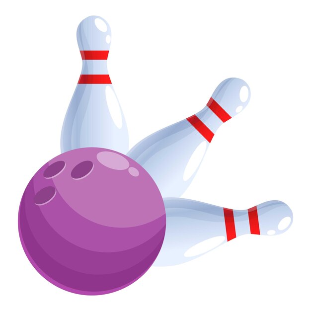 Golpea la velocidad del icono de Skittles vector de dibujos animados objetivo de la pelota