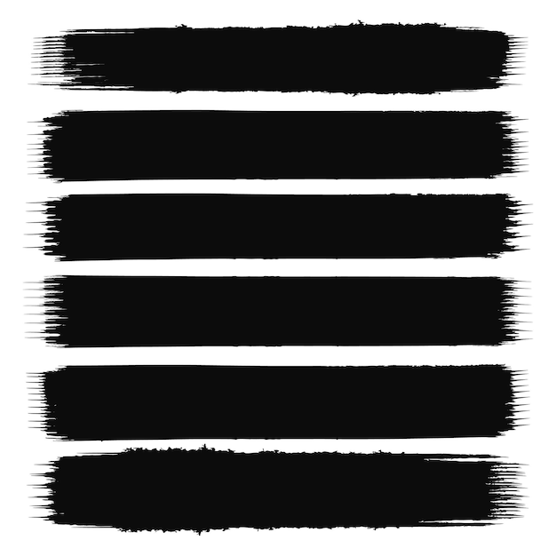 Golpes de pincel pintados con tinta negra