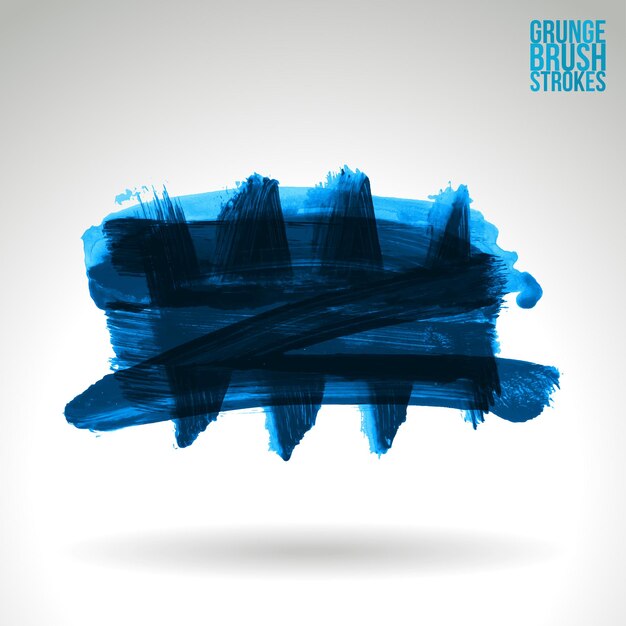 Golpes de pincel y textura Grunge vector abstract elemento pintado a mano