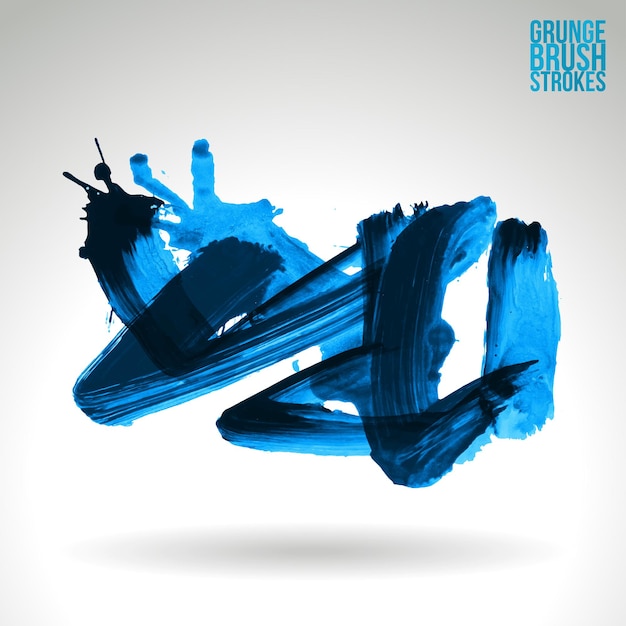 Golpes de pincel y textura Grunge vector abstract elemento pintado a mano