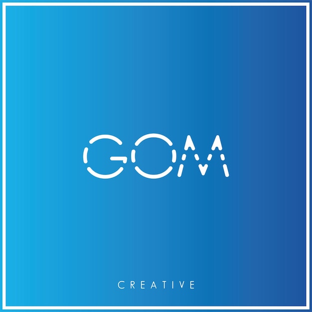 GOM Premium Vector último diseño de logotipo diseño creativo logotipo vector ilustración monograma logotipo mínimo