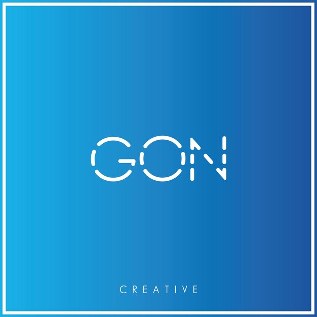 GON Premium Vector último diseño de logotipo diseño creativo logotipo vector ilustración monograma logotipo mínimo
