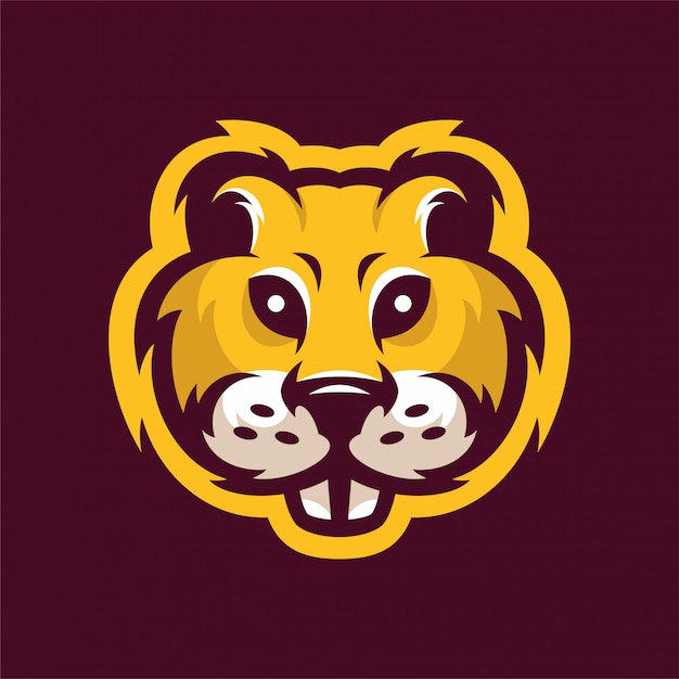 Vector gopher mascot head sport logo