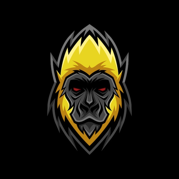 Gorila Mascot Esporrt Logo Ilustración