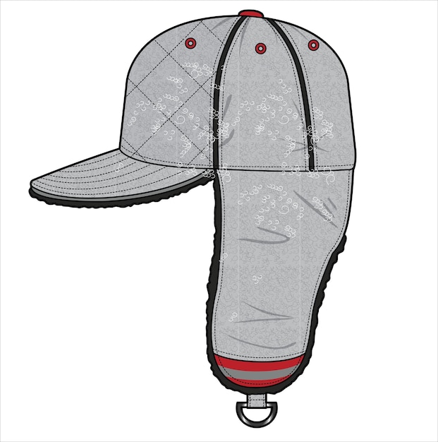 GORRA ACOLCHADA ATRAPADA EN VECTOR EDITABLE