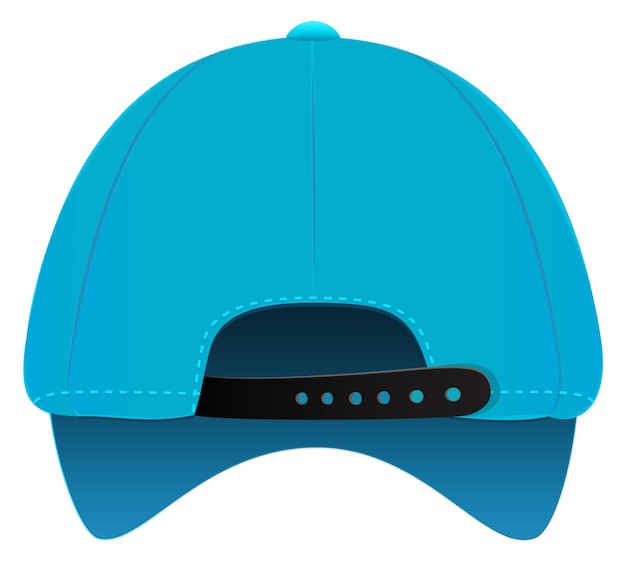 Gorra de béisbol azul vista trasera Sombrero deportivo