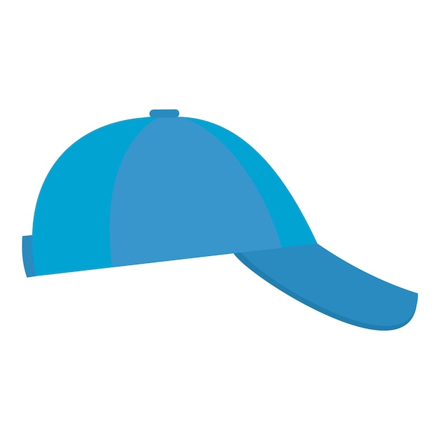 Gorra de béisbol en el icono lateral Ilustración plana de gorra de béisbol en el icono de vector lateral para web