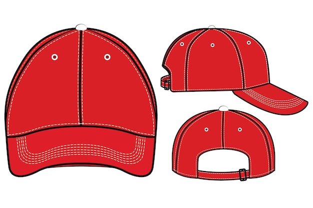 gorra de béisbol o visera curva diseño básico de la cabeza