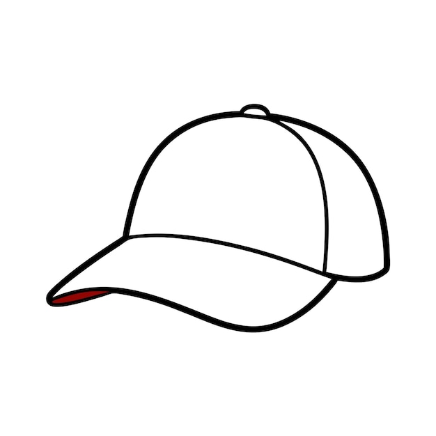 una gorra de béisbol roja con una gorra roja en ella ilustración vectorial