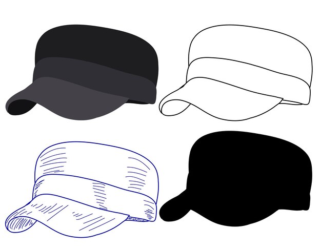 gorra de hombre sobre un fondo blanco