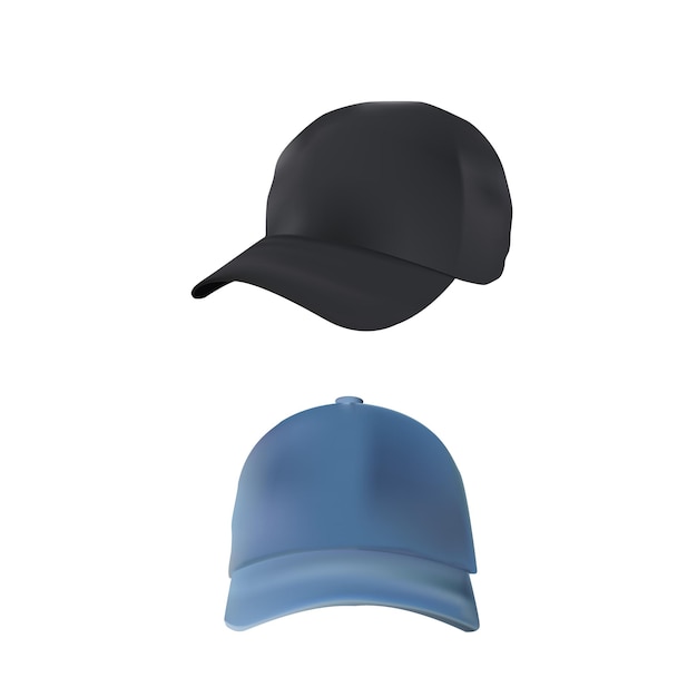 Gorras azules y negras