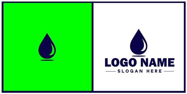 Gota de agua aqua gota de lluvia gota de rocío vector de icono de logotipo para aplicación de marca de negocios icono de gota de agua plantilla de logotipo