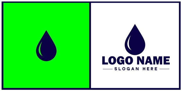 Gota de agua aqua gota de lluvia gota de rocío vector de icono de logotipo para aplicación de marca de negocios icono de gota de agua plantilla de logotipo