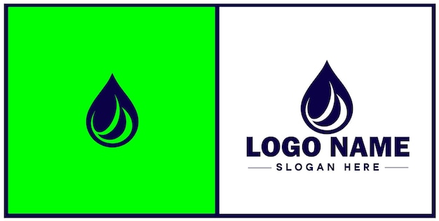 Gota de agua aqua gota de lluvia gota de rocío vector de icono de logotipo para aplicación de marca de negocios icono de gota de agua plantilla de logotipo