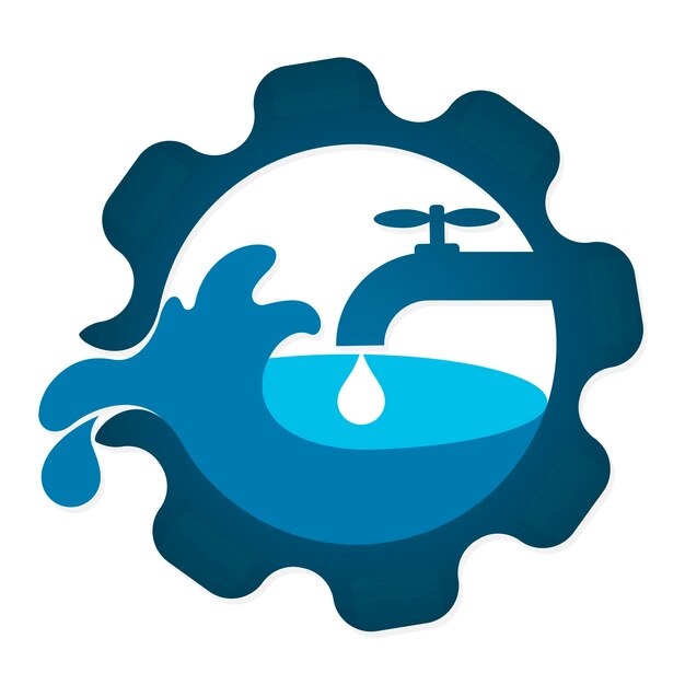 Gota de agua del grifo de agua y equipo Reparación y servicio de plomería