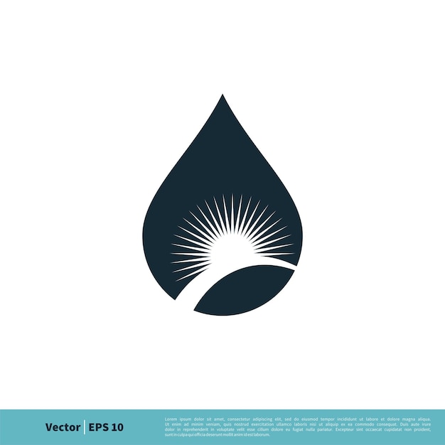 Gota de agua Icono Vector Logo Plantilla Ilustración Diseño Vector EPS 10