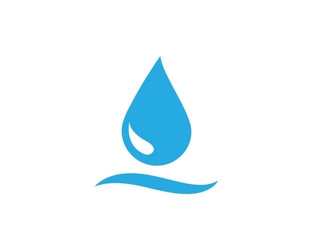 Gota de agua logo plantilla vector illustration