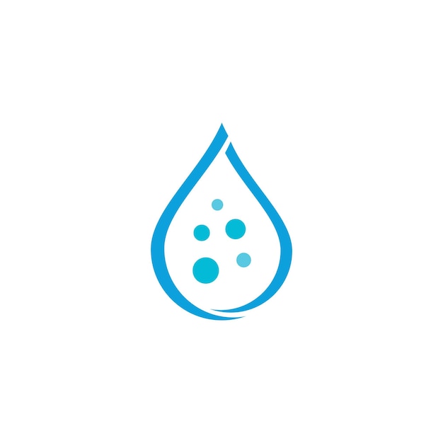 Gota de agua Logo plantilla vector illustration