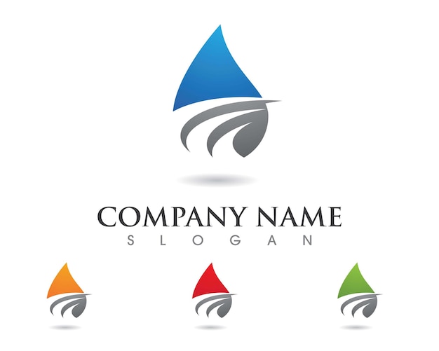 gota de agua Logo Template vector illustration design