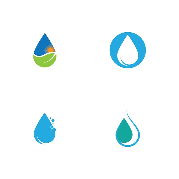 gota de agua Logo Template vector illustration design