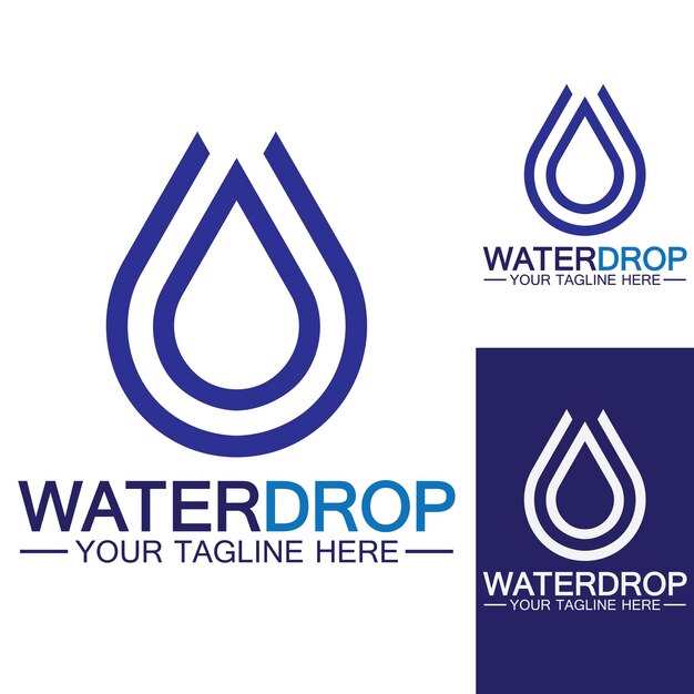 gota de agua Logo Template vector illustration design