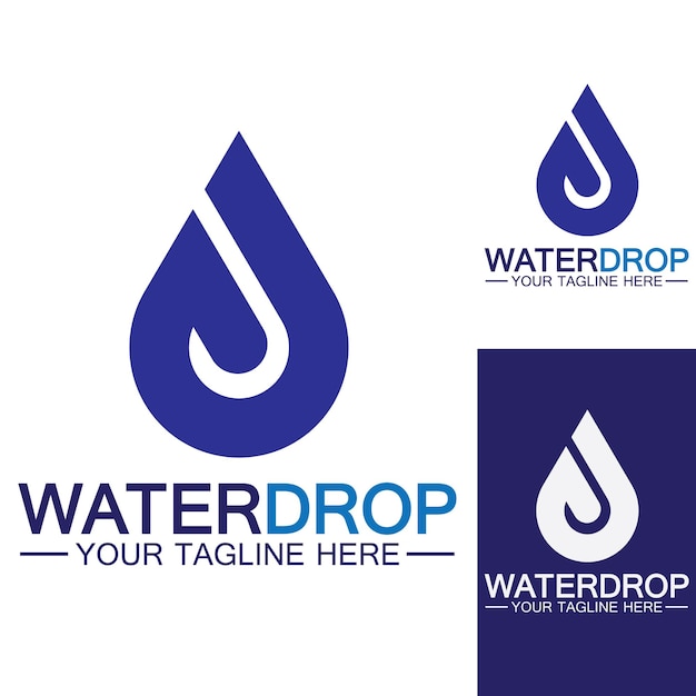 Gota de agua logo template vector illustration design