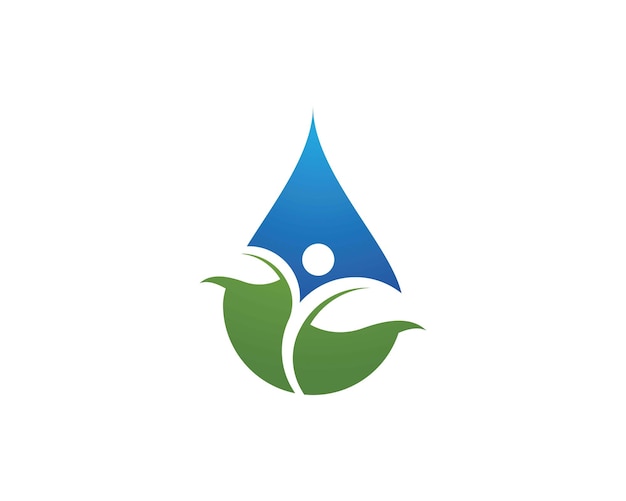 gota de agua Logotipo Diseño de ilustraciones vectoriales de plantilla