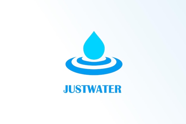 Gota de agua minimalista elegante vector de logotipo moderno