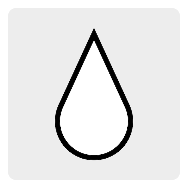 una gota de agua que está en un fondo blanco